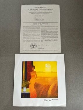 Park West Emilie Bellet "Dans la Maturite des Bles" 10x10 Lithograph print COA